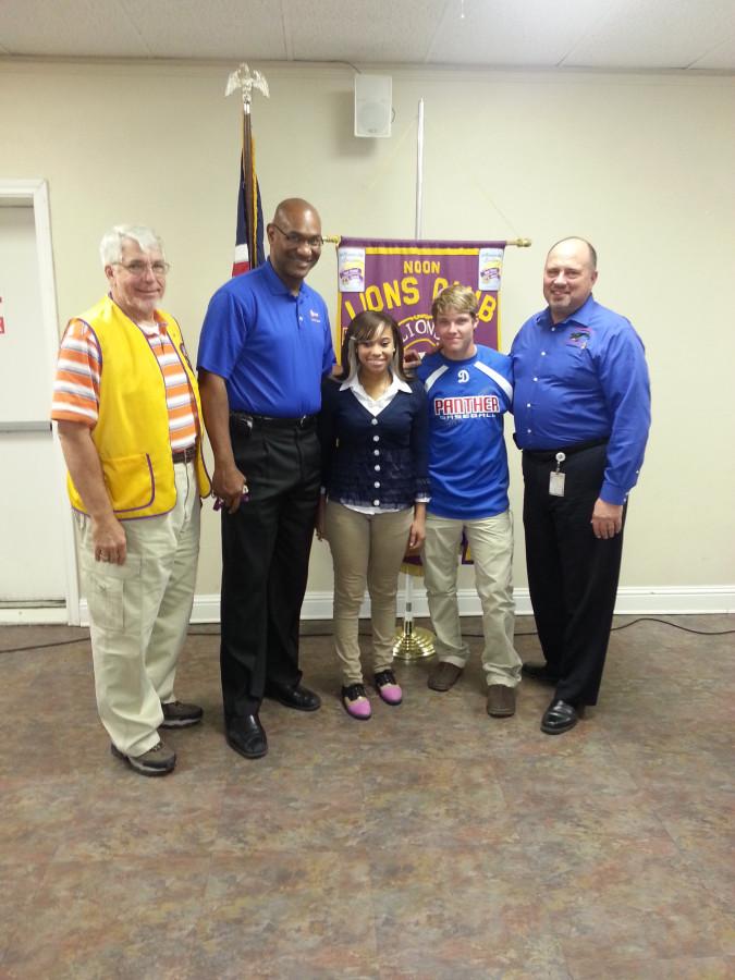 Colten Fergoson was honored at the Lion's Club meeting Feb. 8 for his speech on alchohol abuse. (Brian Duncan photo)