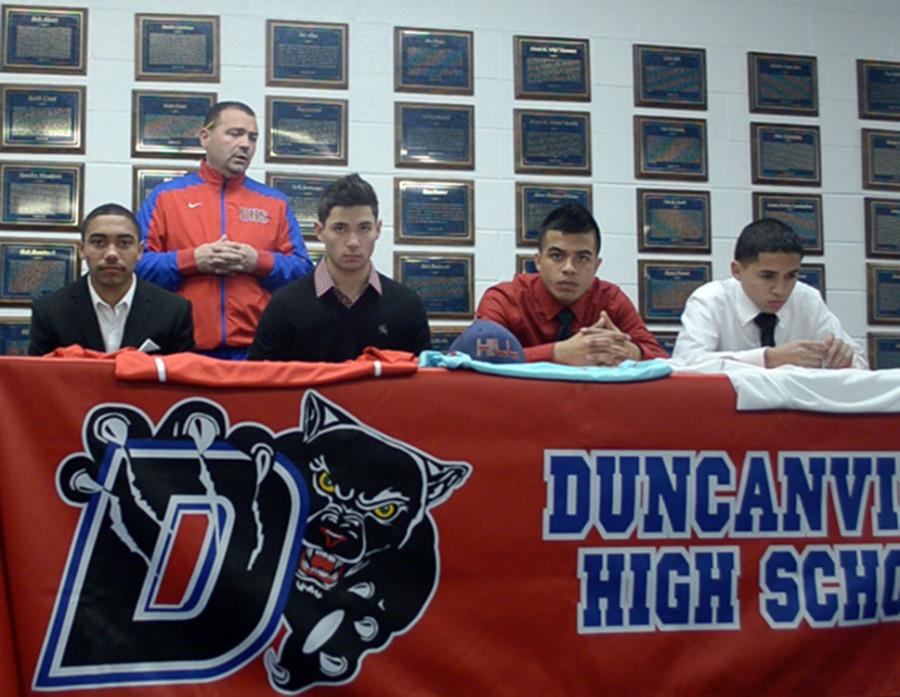 Soccer Players sign letter of intent to play at HIll College. (Cody Rogers photo)