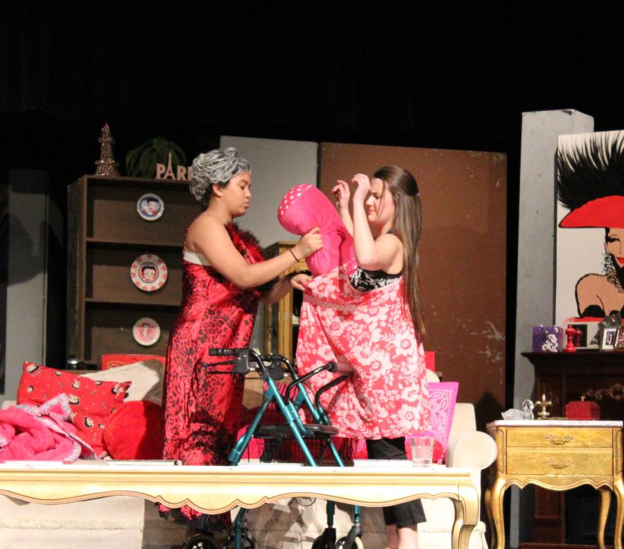 The one act play "Nana's Naughty Knickers" never has a dull moment for those watching the play. (Tracey Williams photo)