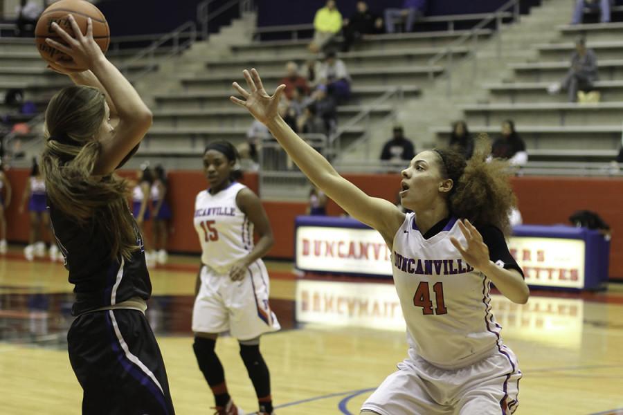 Varsity Pantherettes play against Midlothian Panthers