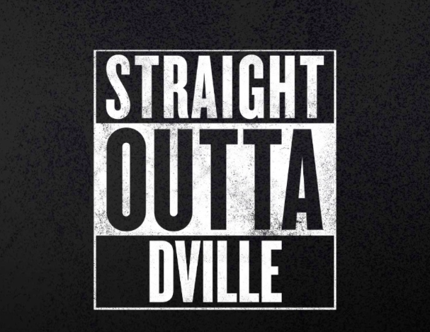 The "Straight Outta Dville" shirt is inspired by the movie Straight Outta Compton, which has risen in popularity since its remake. 