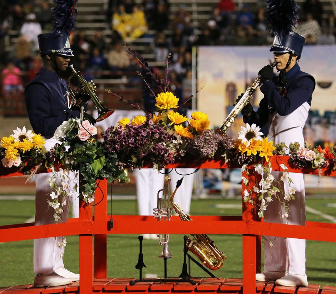 Band performs at the game against Irving Nimitz