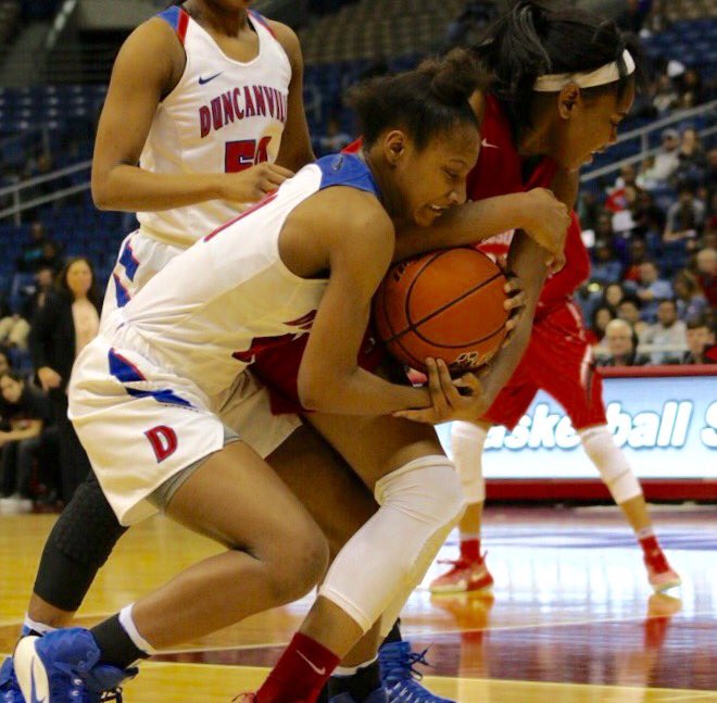 Junior Aniya Thomas steals the ball early in the third quarter in the Pantherettes win against Converse Judson. (Dillon Clarke Photo)