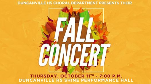 Choir Fall Concerts October 11,2018!