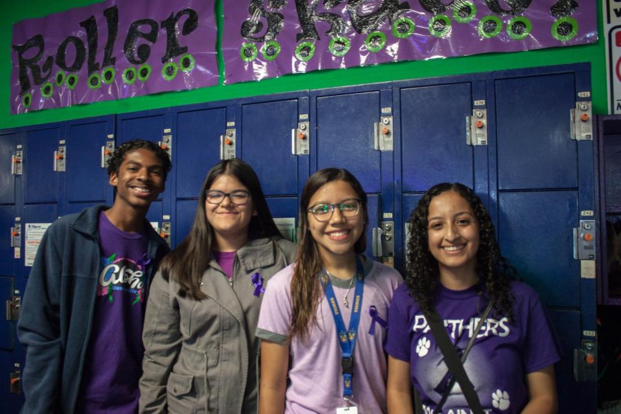 Students Wear Purple To Show Domestic Violence Awareness!