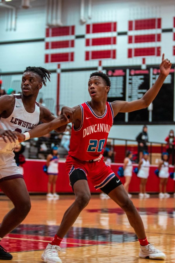 Ronald Holland playing tough against Lewisville