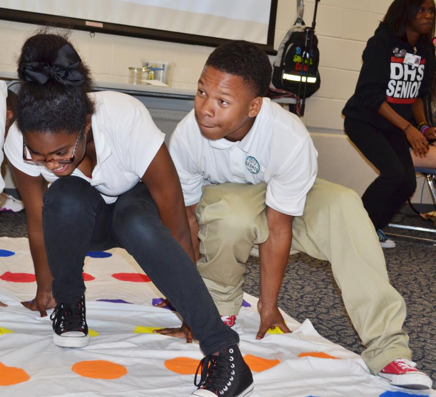 Students at Young life participate in various games.  The club offers students an alternative place to have fun after school. (Kayla Finn photo)