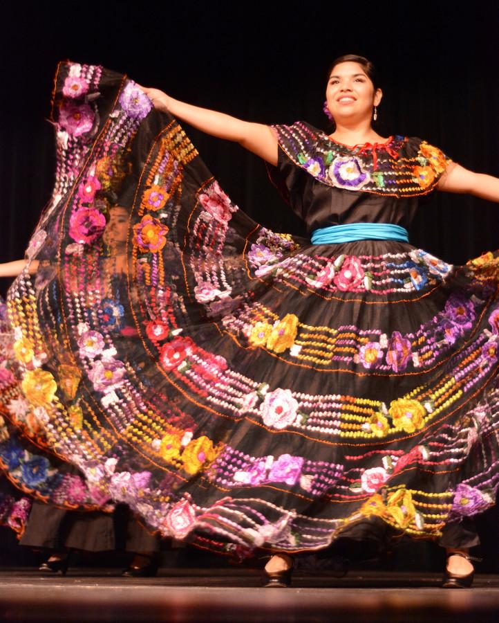 The dancers wore traditional costumes in their performance. (Photo by Olivia Coldhado)